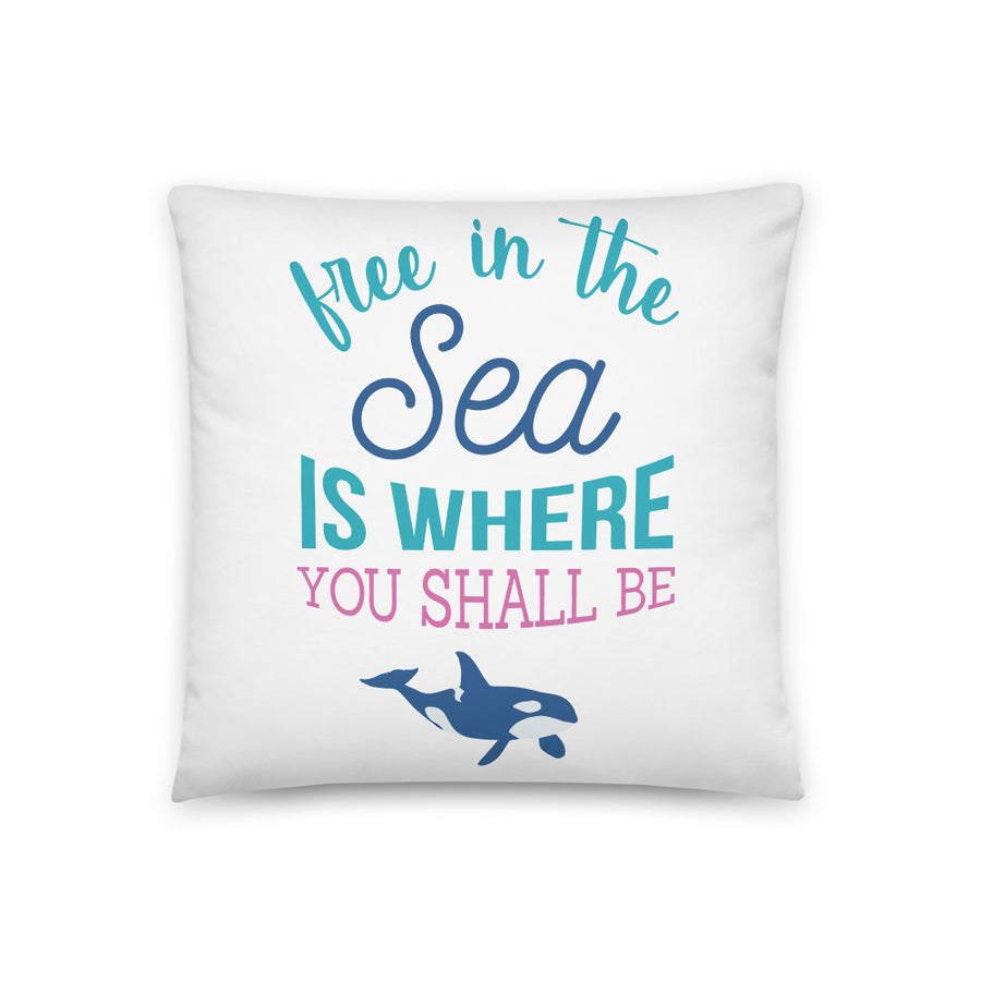 Free in the Sea Pillow - Splashing Apparel