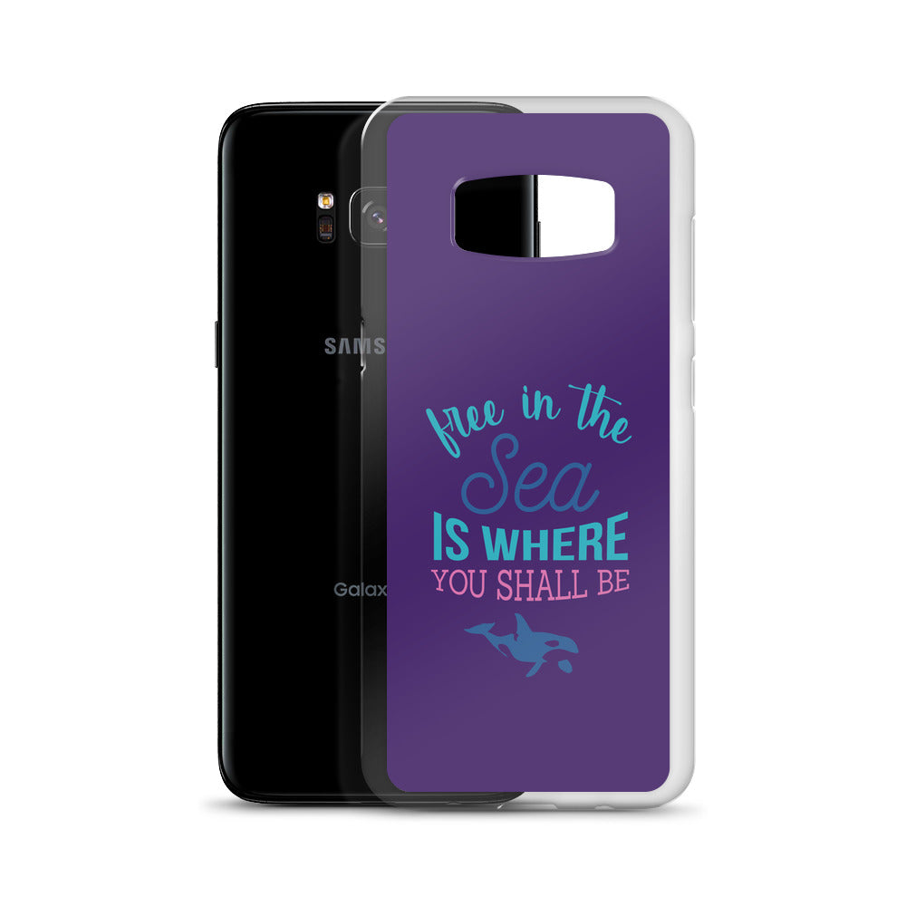 Free in the Sea Samsung Case Purple - Splashing Apparel