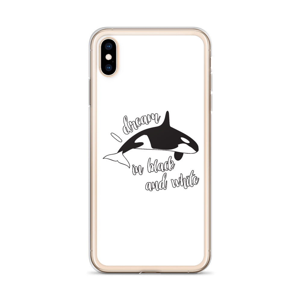 Dream in Black and White iPhone Case White - Splashing Apparel