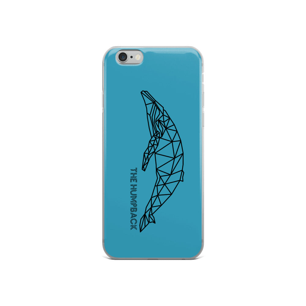 Geometric Humpback iPhone Case Blue - Splashing Apparel