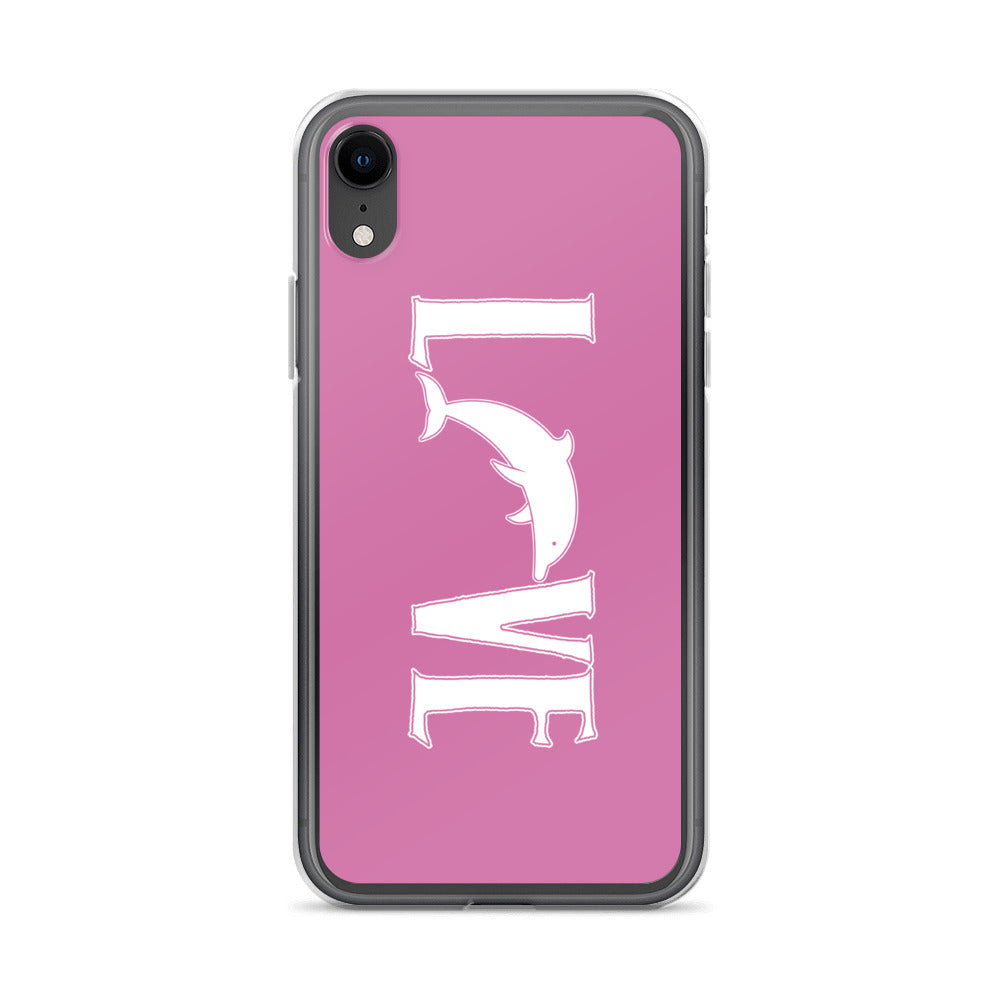 Love Dolphins iPhone Case Pink - Splashing Apparel