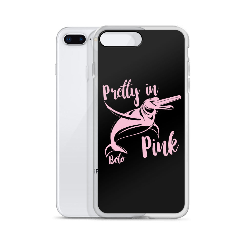 Pretty in Pink iPhone Case Black - Splashing Apparel