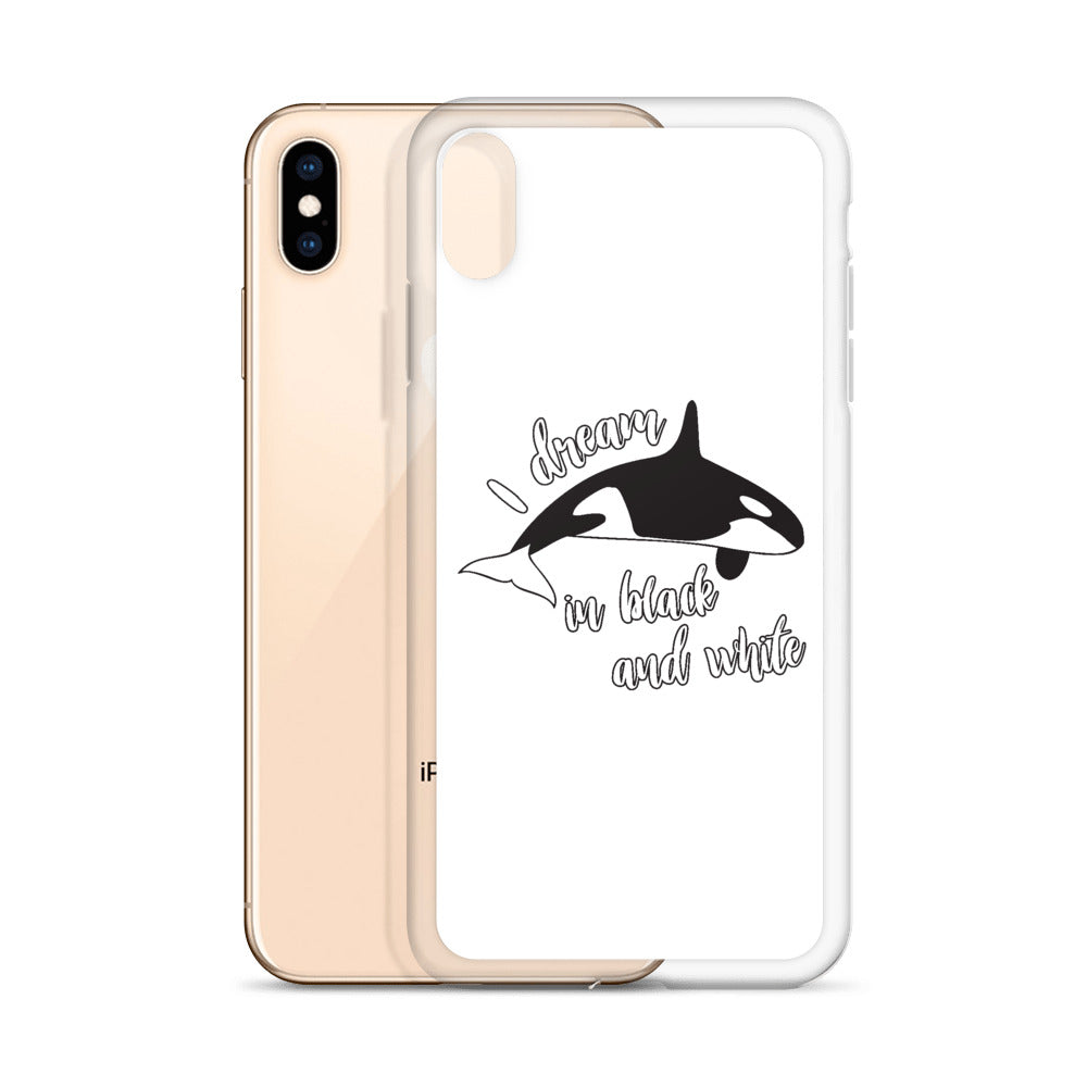 Dream in Black and White iPhone Case White - Splashing Apparel