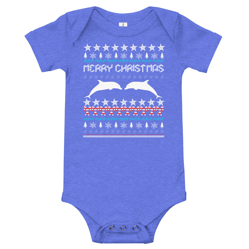 Christmas Dolphin Baby - Splashing Apparel