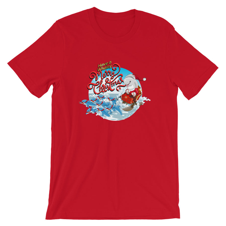 Santa’s Reindolphins T-Shirt - Splashing Apparel