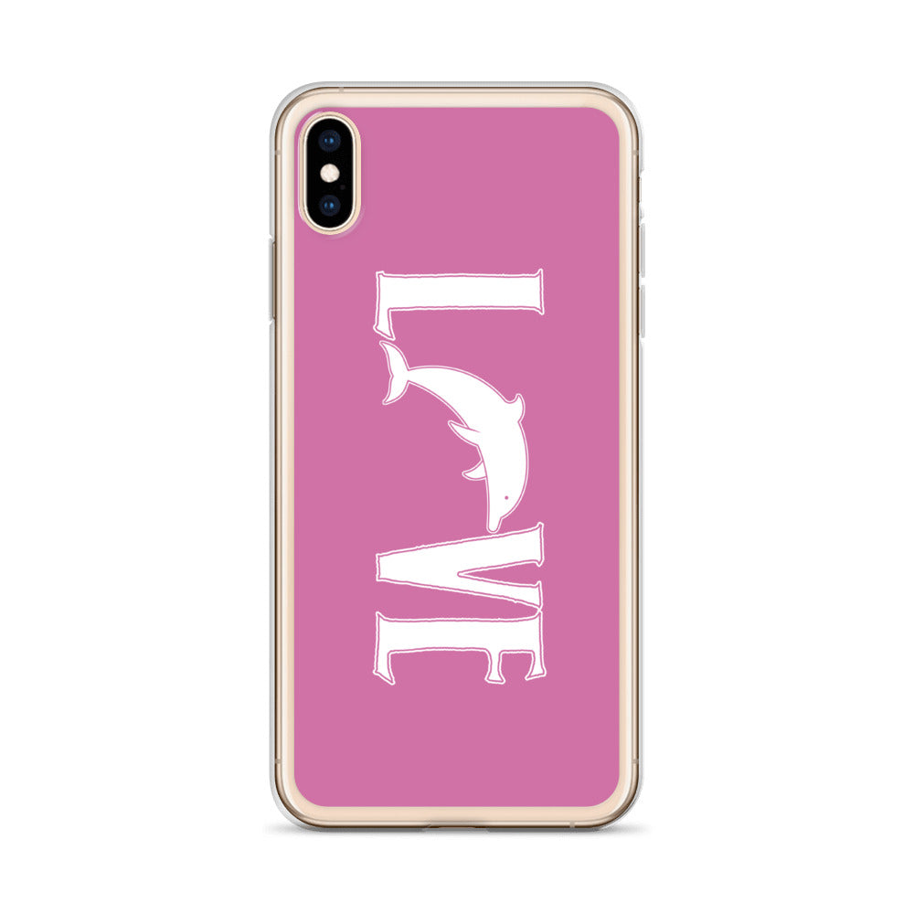 Love Dolphins iPhone Case Pink - Splashing Apparel