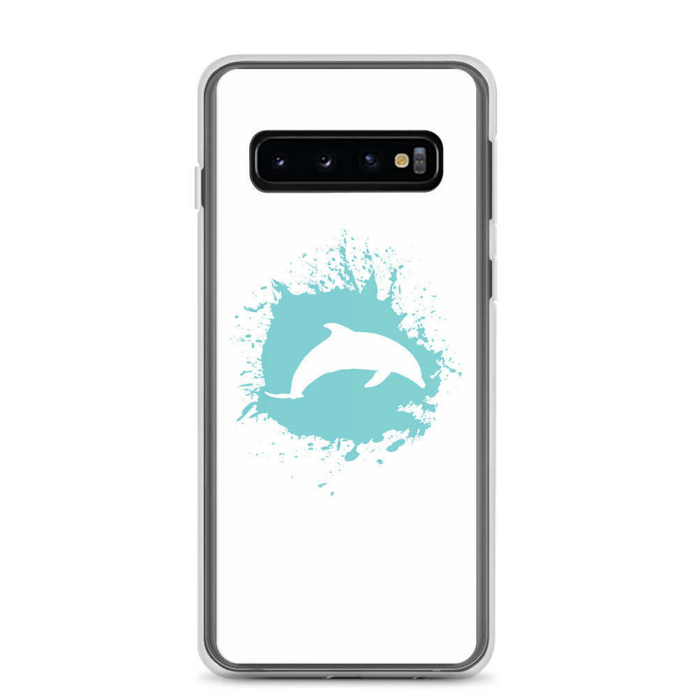 Dolphin Splash Samsung Case White - Splashing Apparel