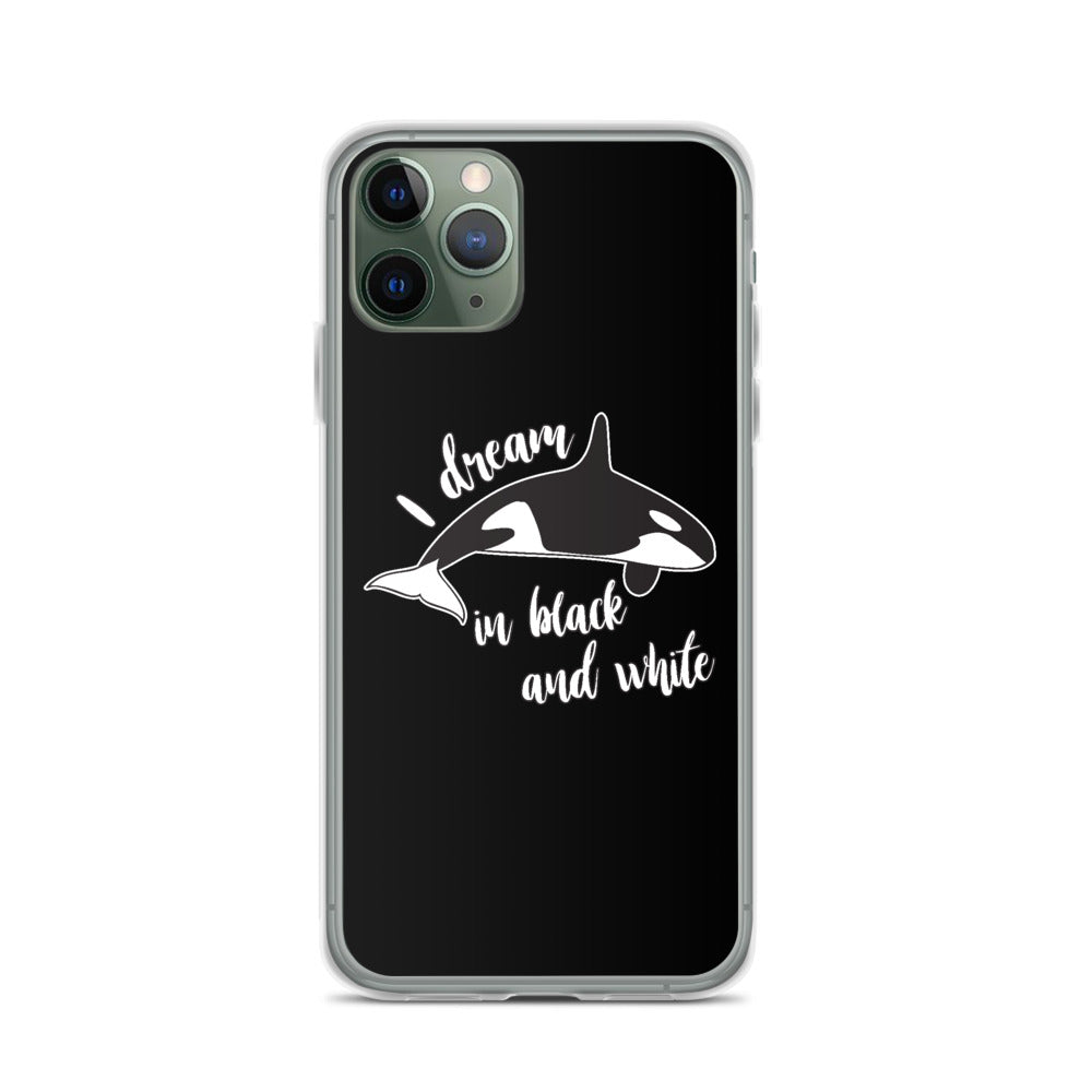Dream in Black and White iPhone Case Black - Splashing Apparel