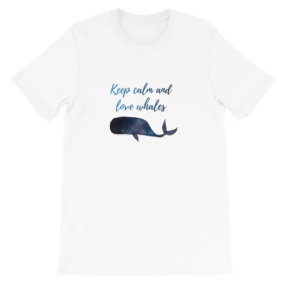 Keep Calm and Love Whales Tshirt - Splashing Apparel