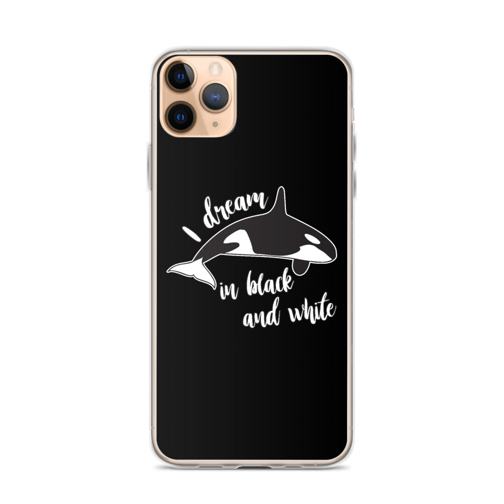 Dream in Black and White iPhone Case Black - Splashing Apparel