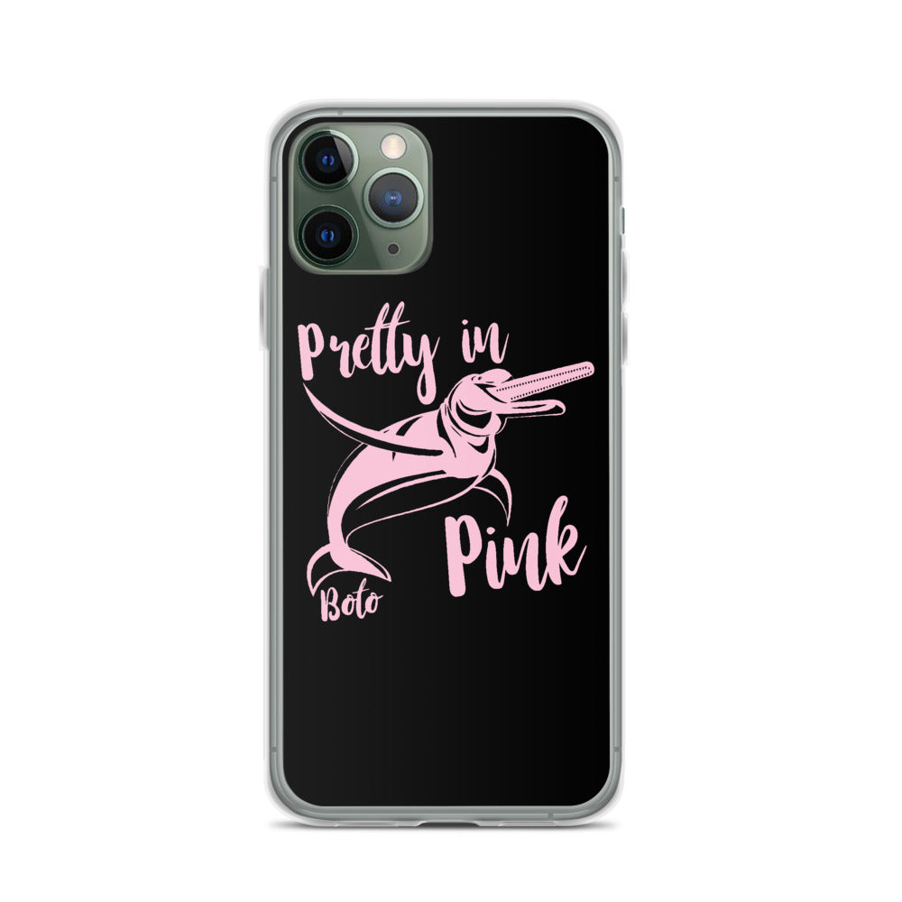 Pretty in Pink iPhone Case Black - Splashing Apparel