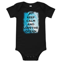 Keep Calm and Love the Ocean Baby Onesie - Splashing Apparel