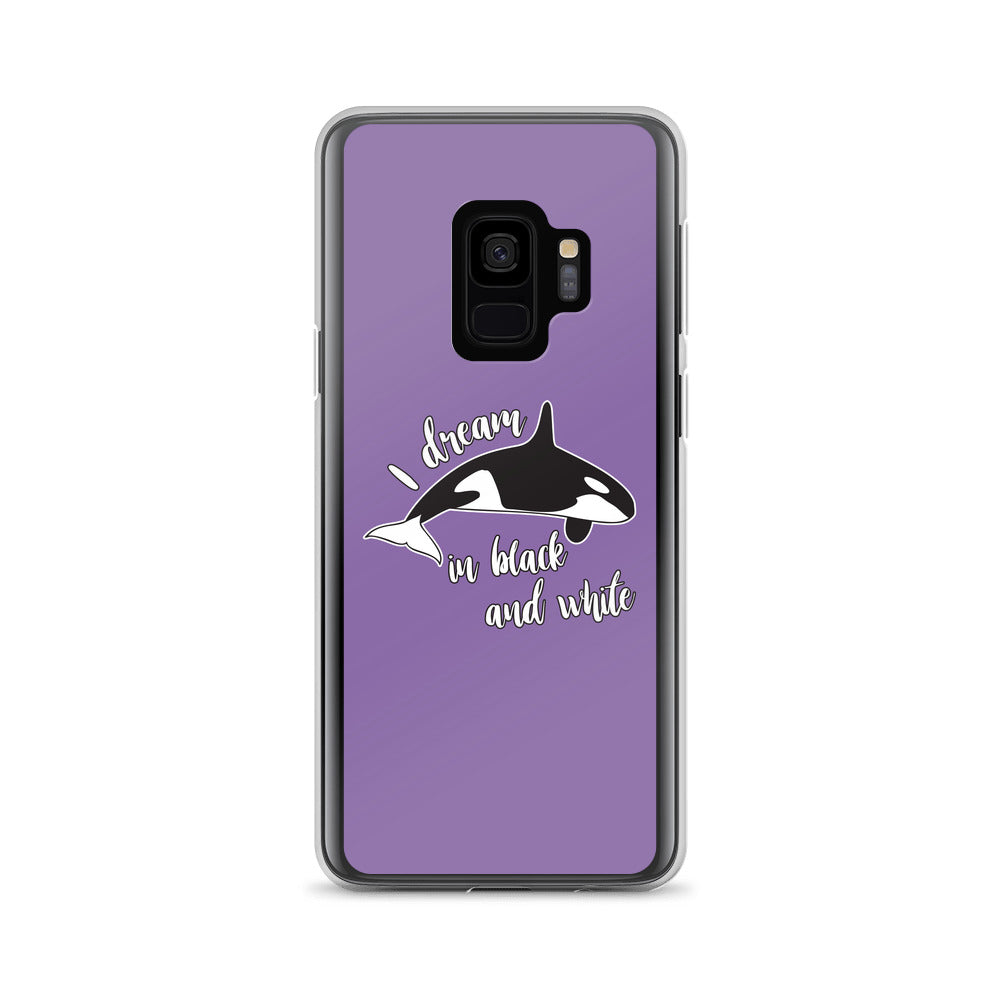 Dream in Black and White Samsung Case Purple - Splashing Apparel