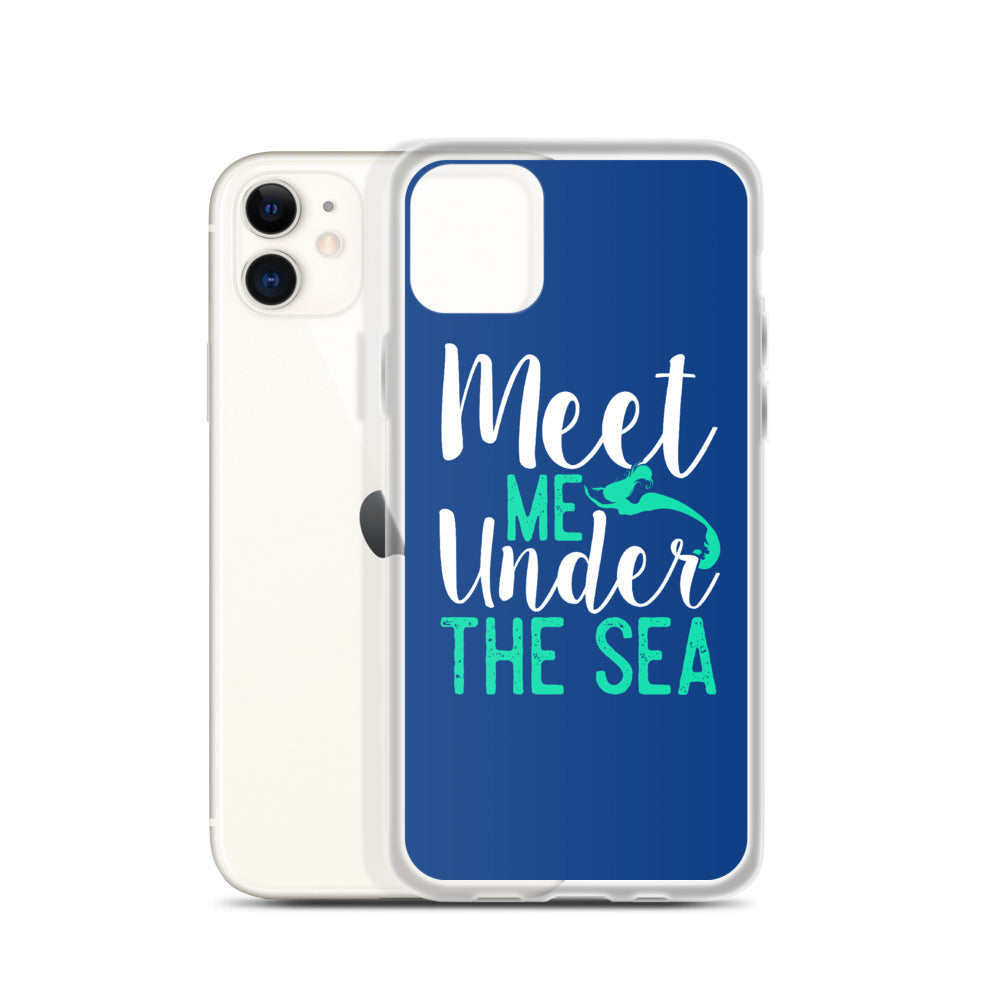 Meet Me Under the Sea iPhone Case Dark Blue - Splashing Apparel