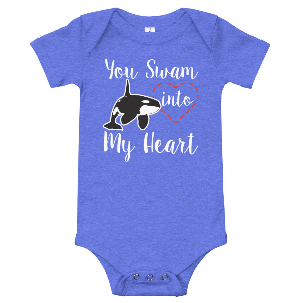 You Swam into My Heart Baby Onesie