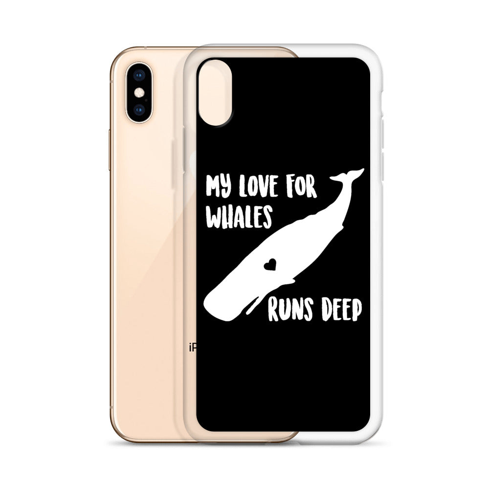 My Love Runs Deep iPhone Case Black - Splashing Apparel