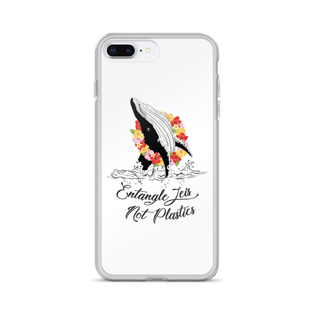 Entangle Leis Not Plastics iPhone Case White - Splashing Apparel
