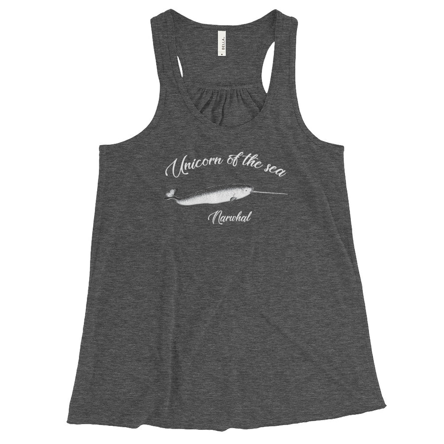 Unicorn of the Sea Women's Flowy Racerback Tank - Splashing Apparel