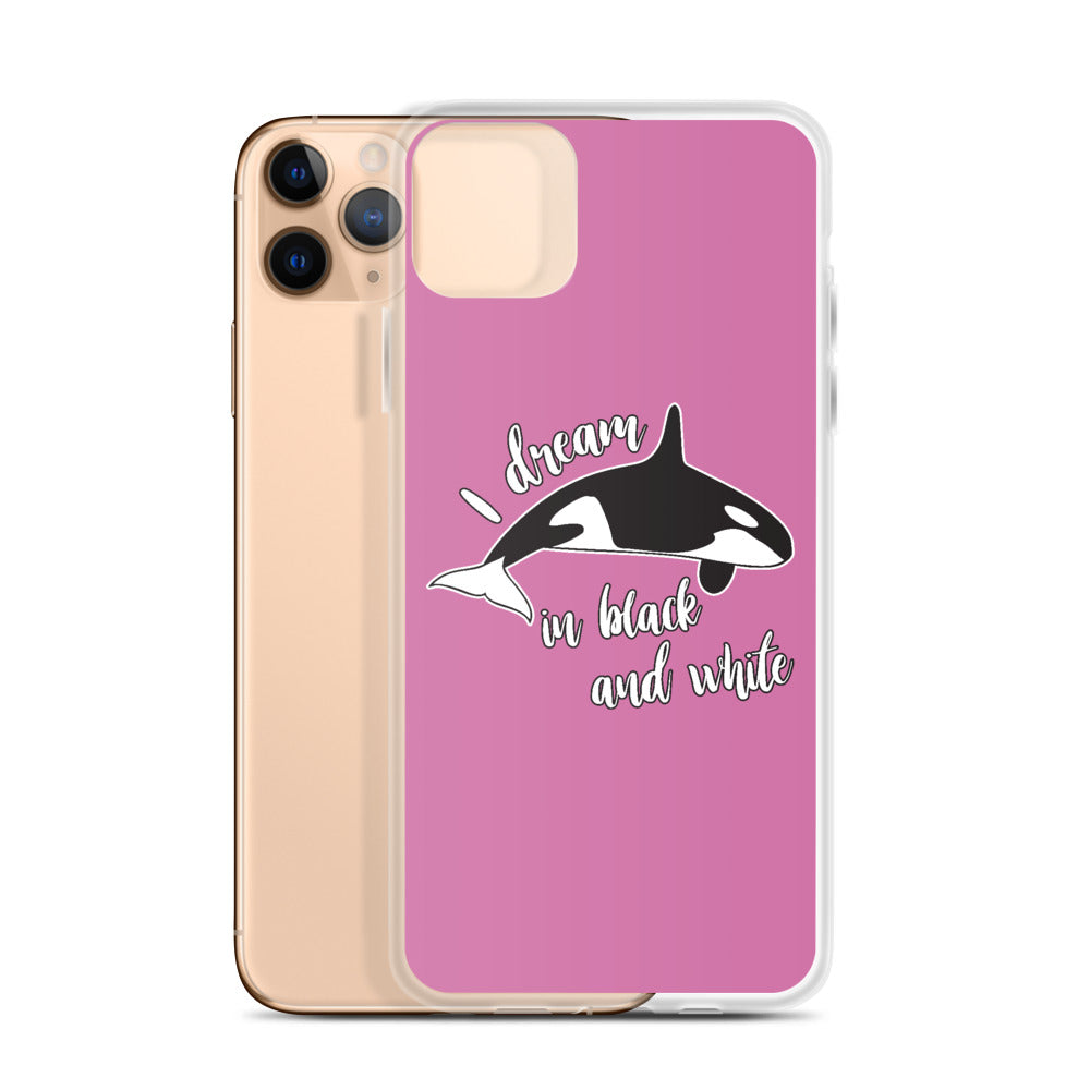 Dream in Black and White iPhone Case Pink - Splashing Apparel