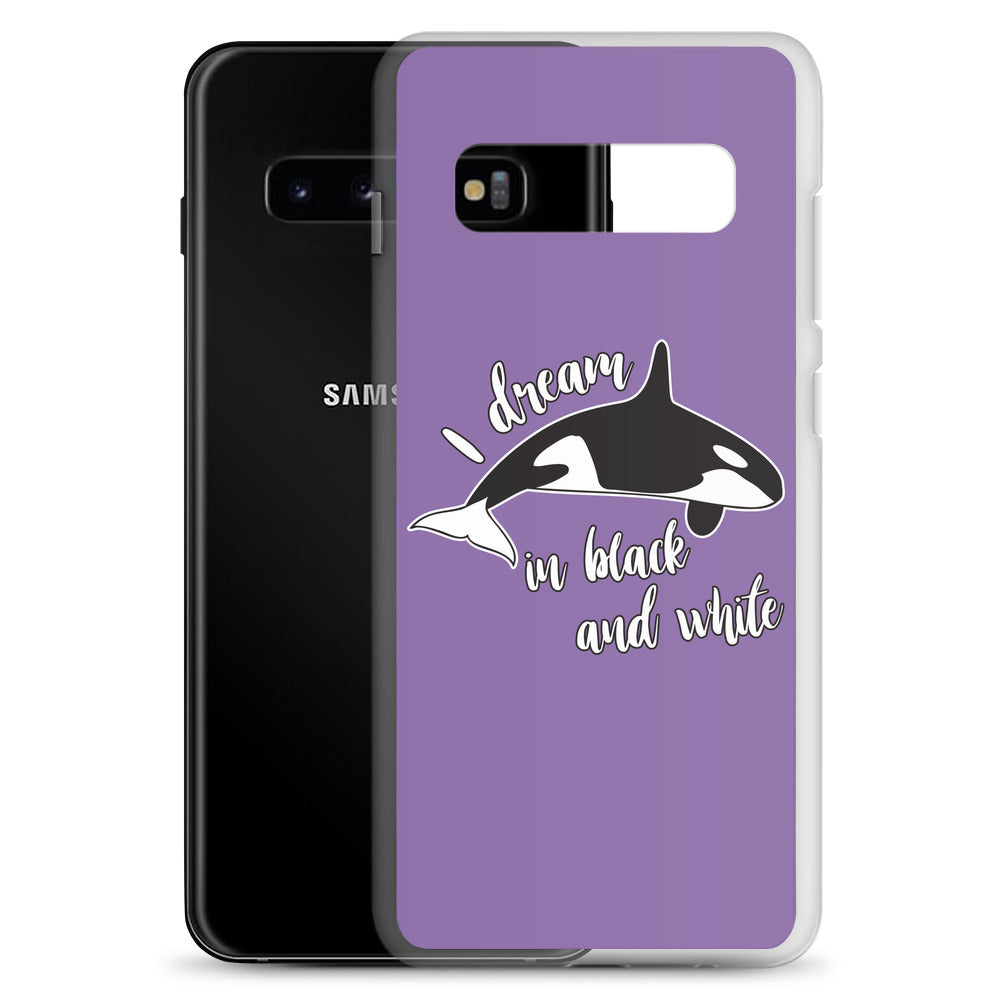 Dream in Black and White Samsung Case Purple - Splashing Apparel