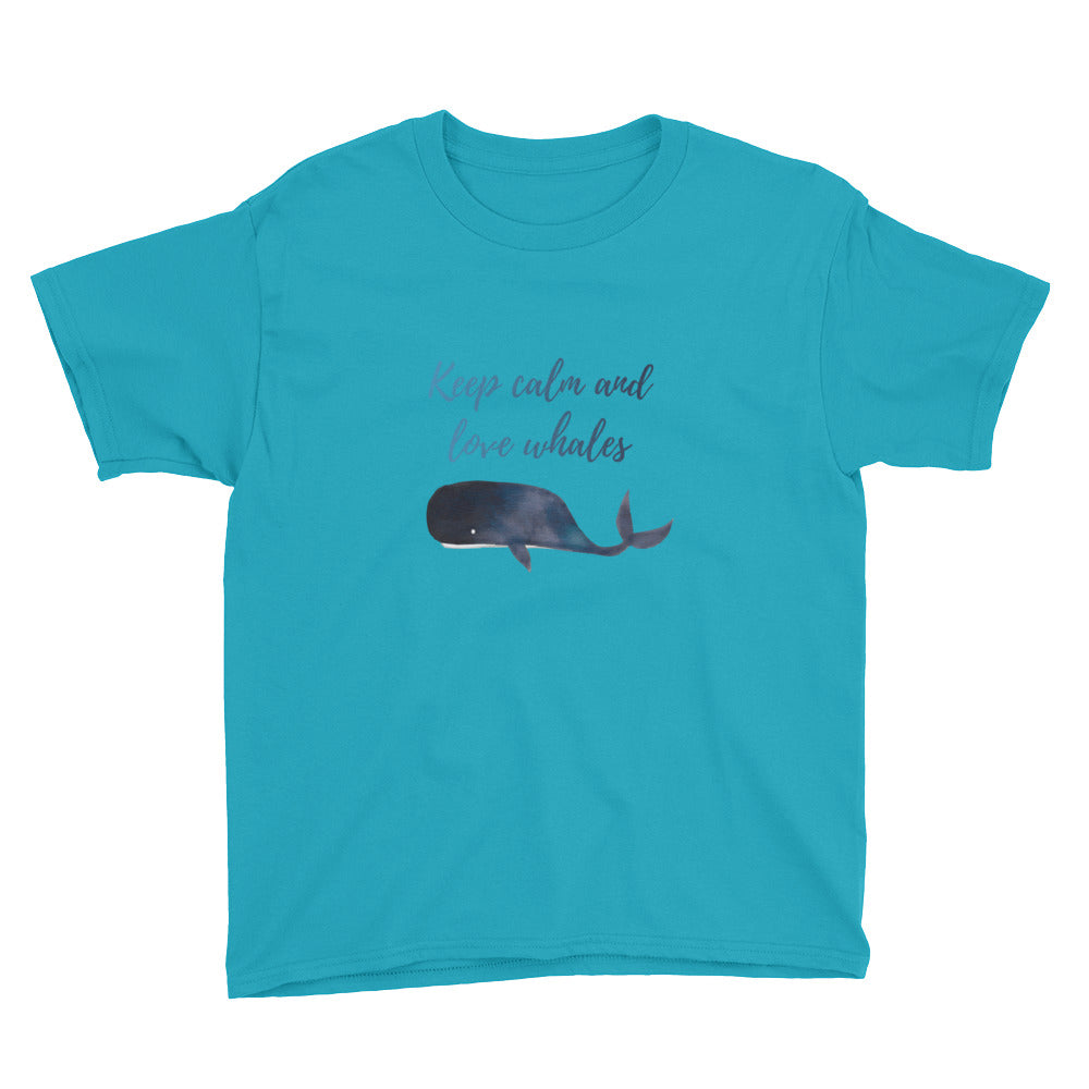 Keep Calm and Love Whales Kids Shirt - Splashing Apparel