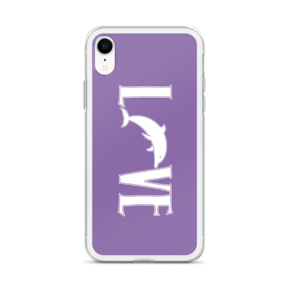 Love Dolphins iPhone Case Purple - Splashing Apparel