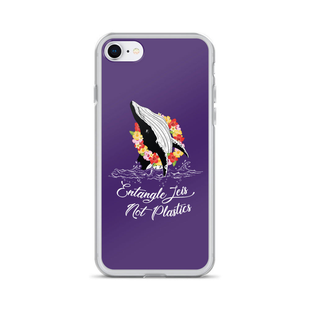 Entangle Leis Not Plastics iPhone Case Purple - Splashing Apparel