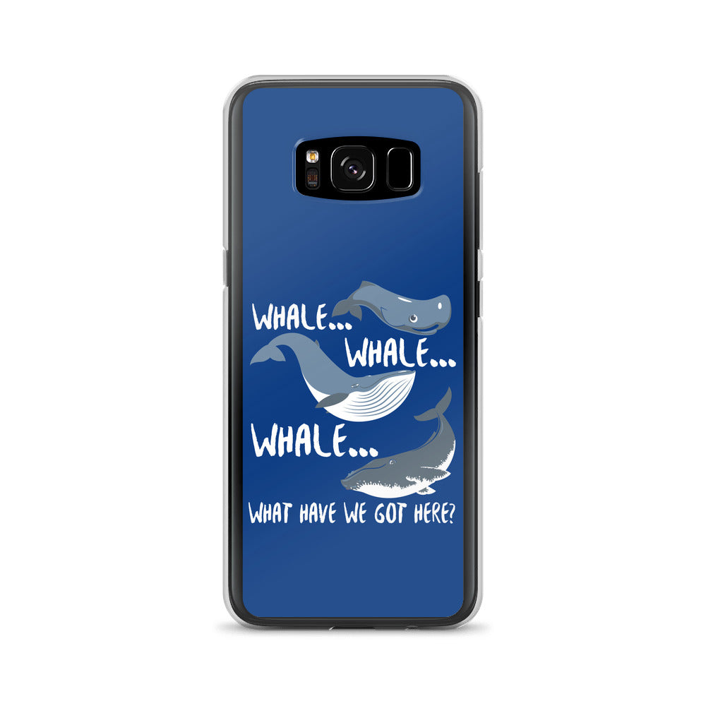 Whale Whale Whale Samsung Case Dark Blue - Splashing Apparel