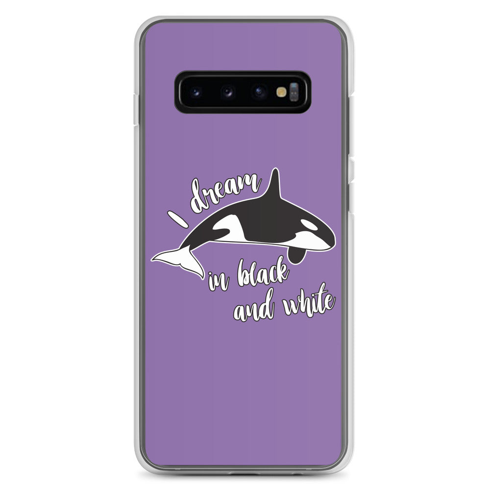 Dream in Black and White Samsung Case Purple - Splashing Apparel