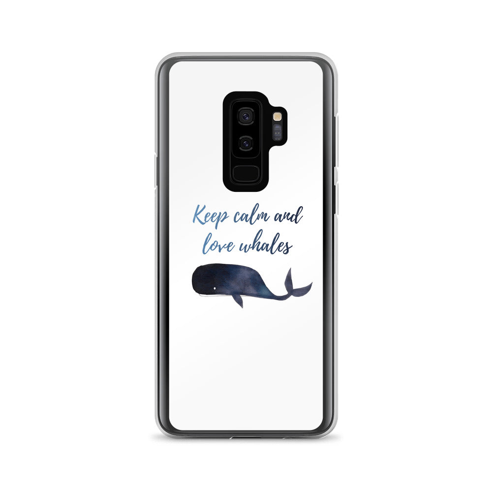 Keep Calm and Love Whales Samsung Case - Splashing Apparel