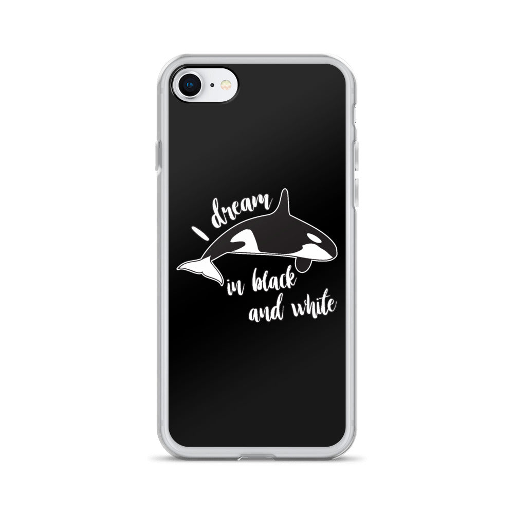 Dream in Black and White iPhone Case Black - Splashing Apparel