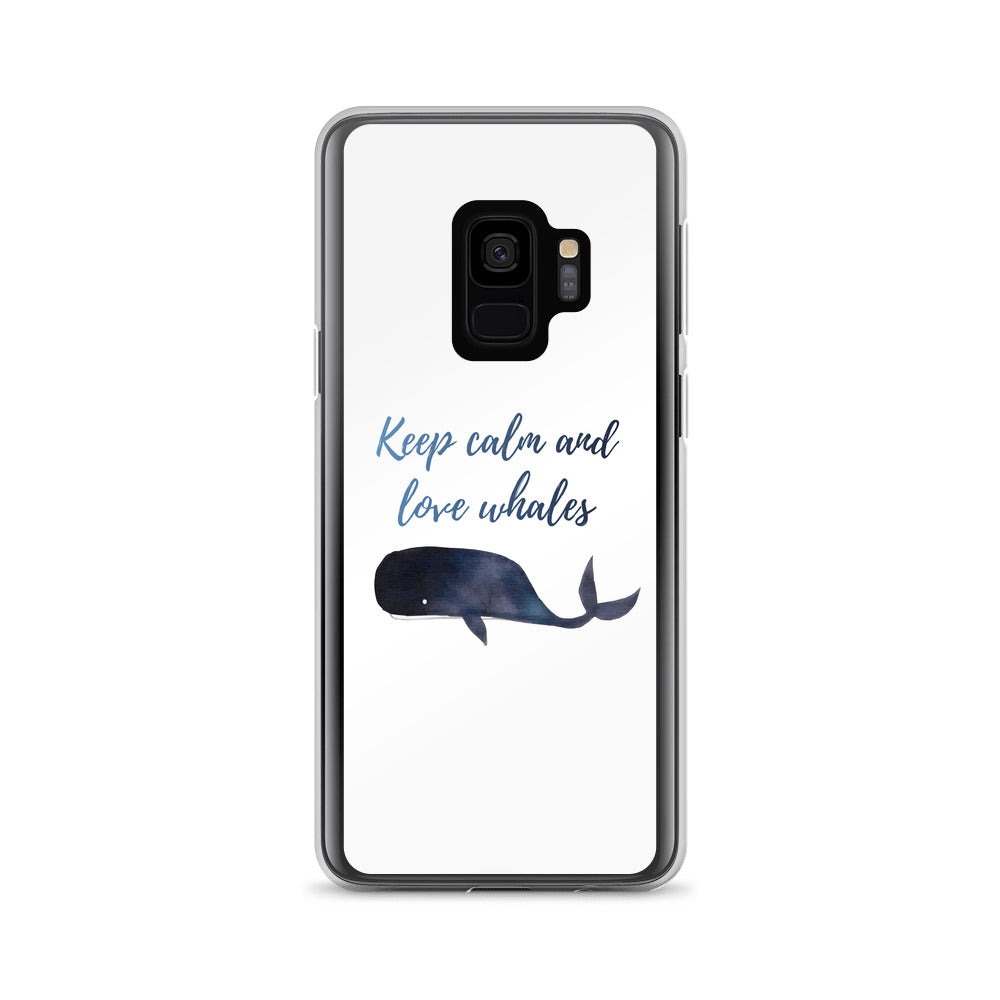 Keep Calm and Love Whales Samsung Case - Splashing Apparel