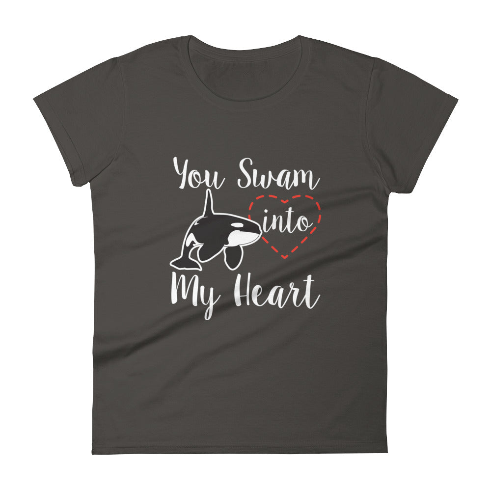 You Swam into My Heart Women's Shirt - Splashing Apparel