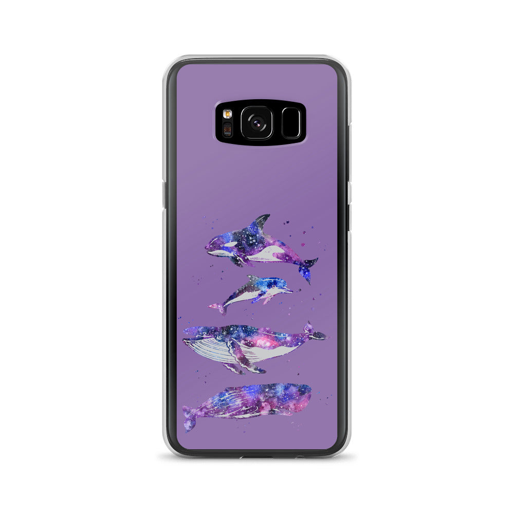 Stary Whales Samsung Case Purple - Splashing Apparel