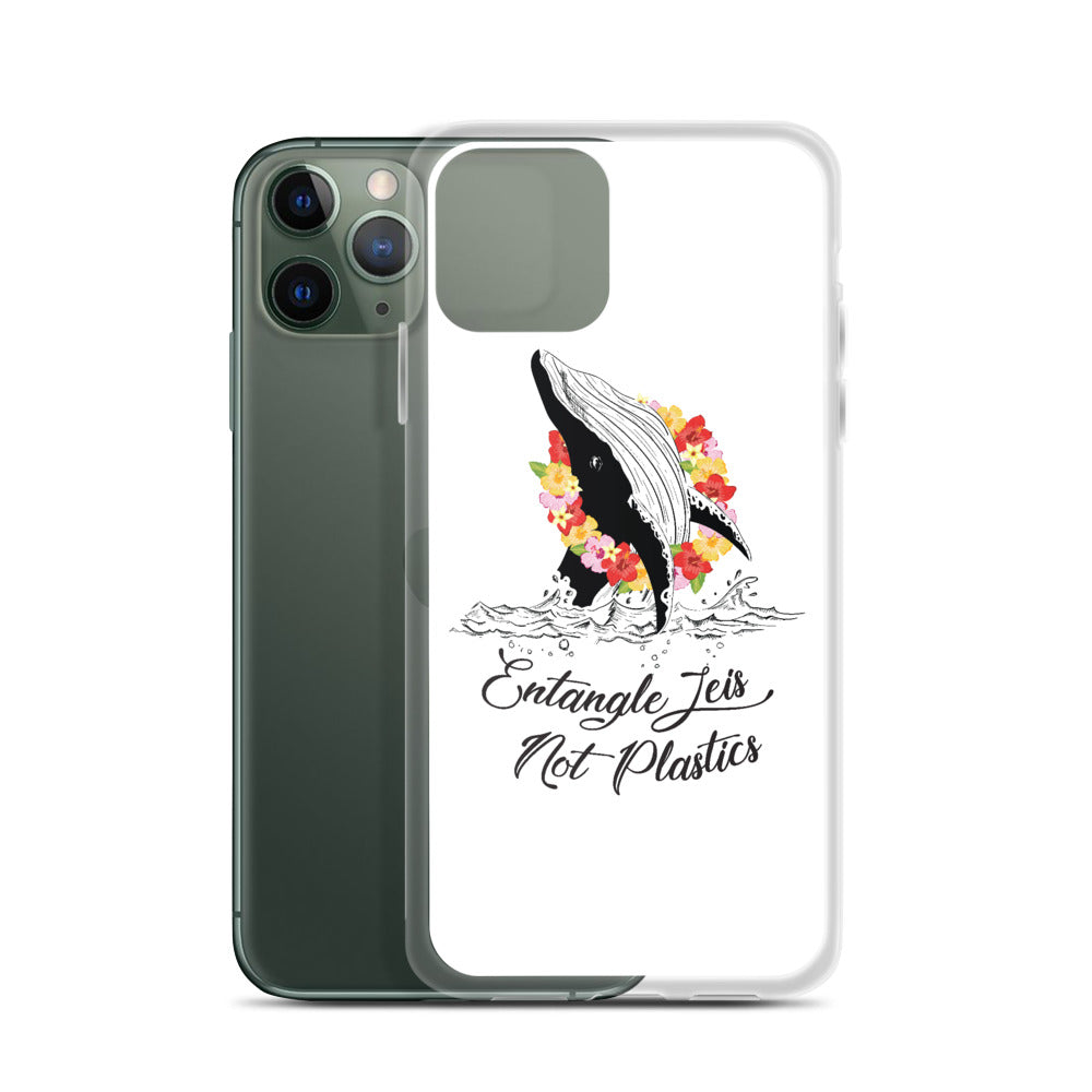 Entangle Leis Not Plastics iPhone Case White - Splashing Apparel