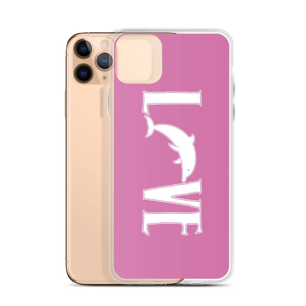 Love Dolphins iPhone Case Pink - Splashing Apparel