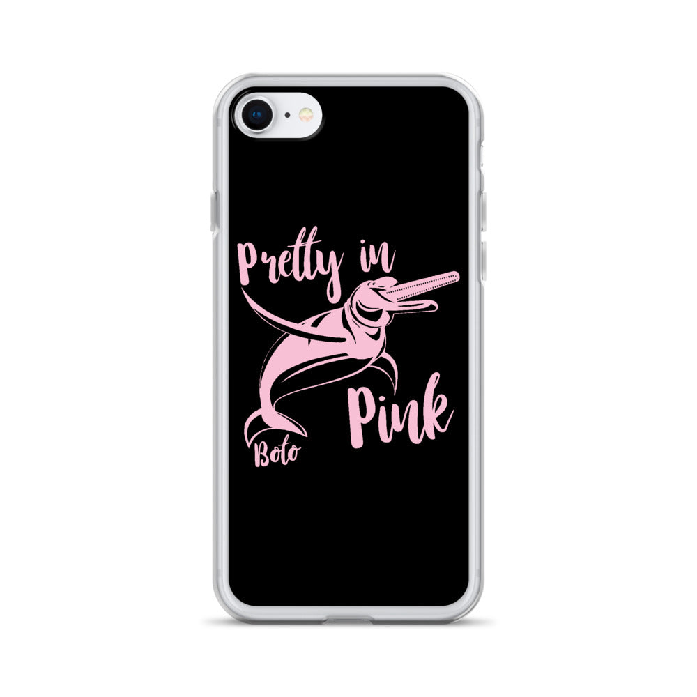 Pretty in Pink iPhone Case Black - Splashing Apparel