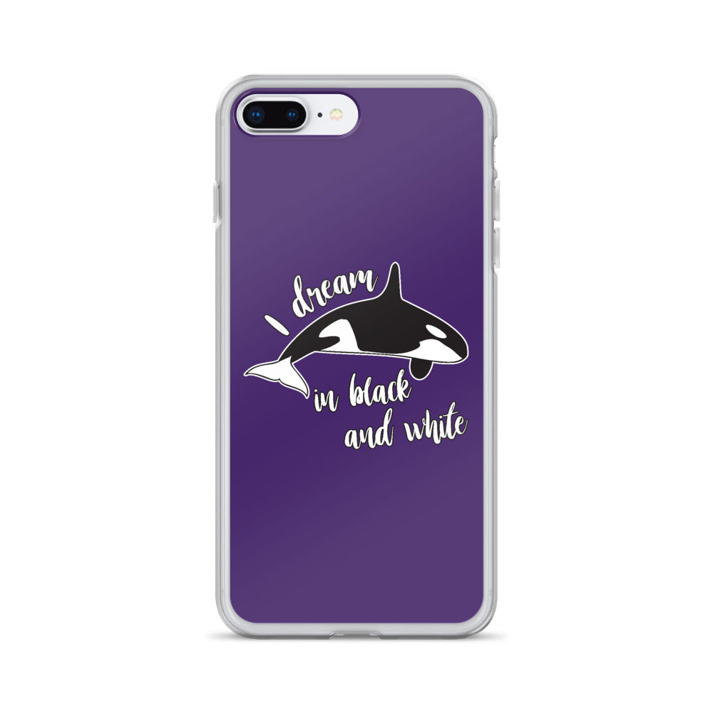 Dream in Black and White iPhone Case Purple - Splashing Apparel