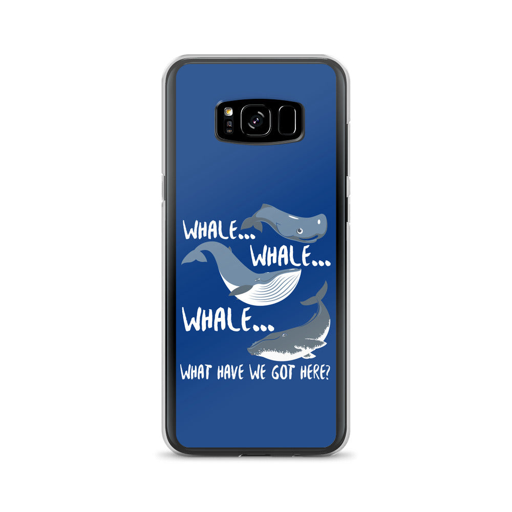 Whale Whale Whale Samsung Case Dark Blue - Splashing Apparel