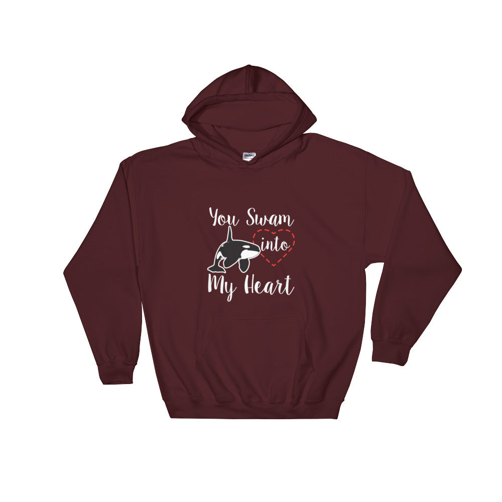 You Swam into My Heart Hoodie - Splashing Apparel