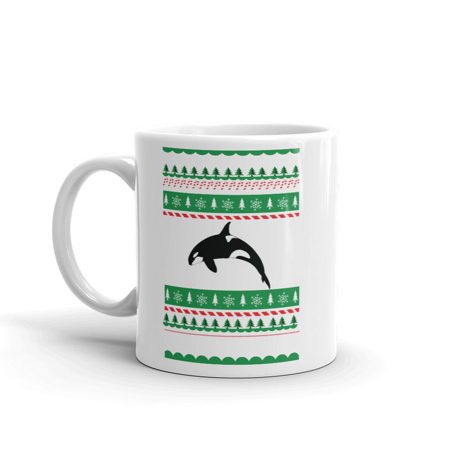 Festive Orca Mug - Splashing Apparel