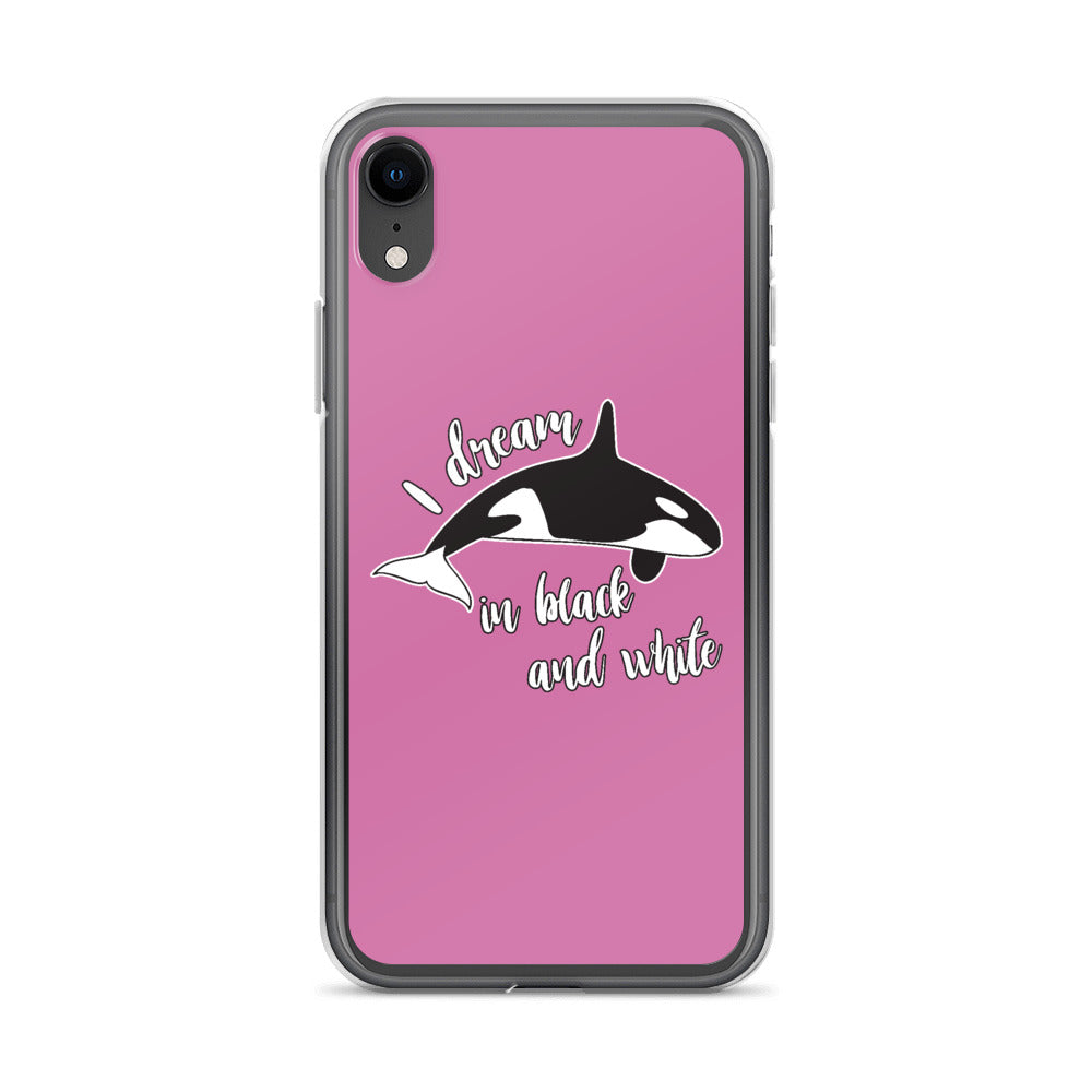 Dream in Black and White iPhone Case Pink - Splashing Apparel