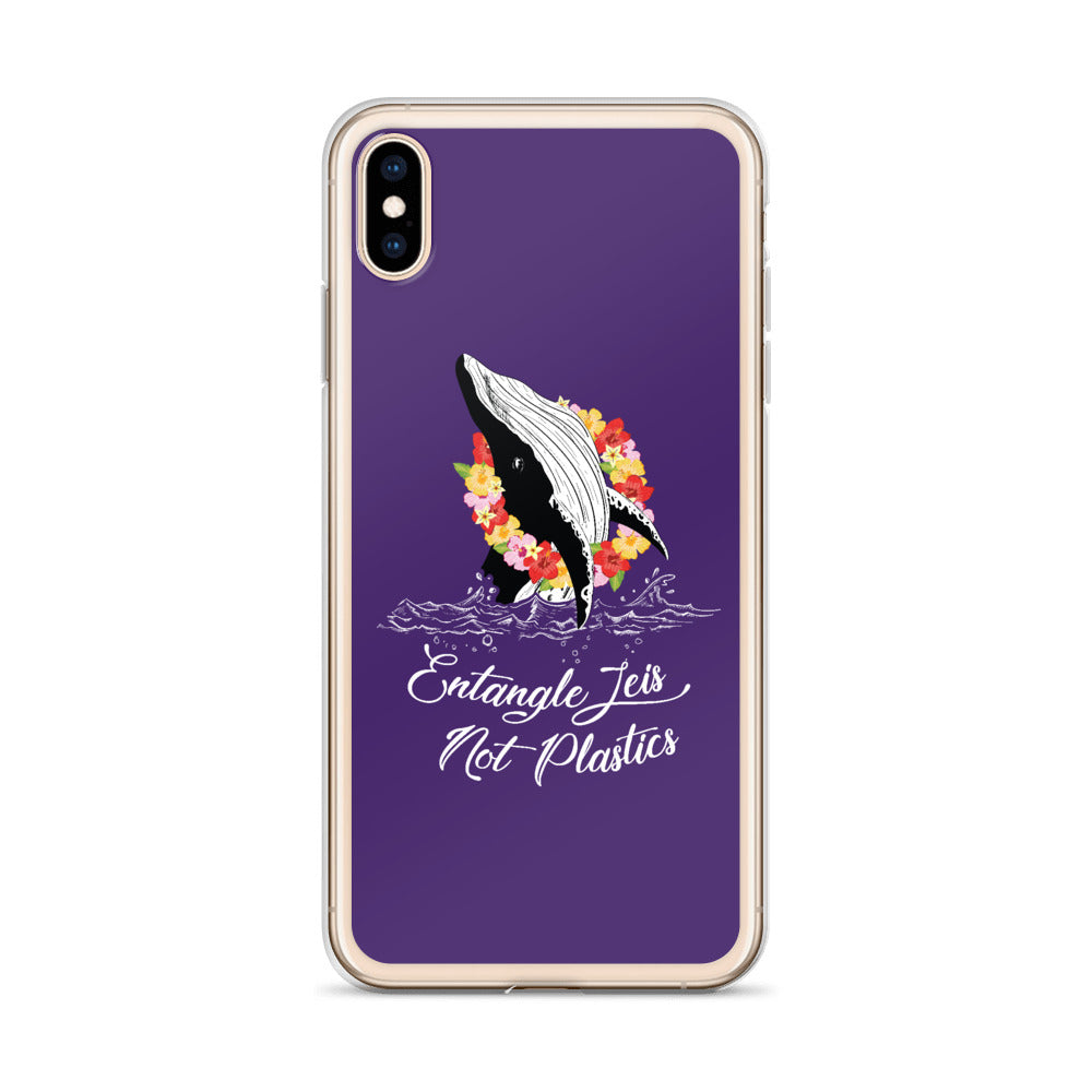 Entangle Leis Not Plastics iPhone Case Purple - Splashing Apparel
