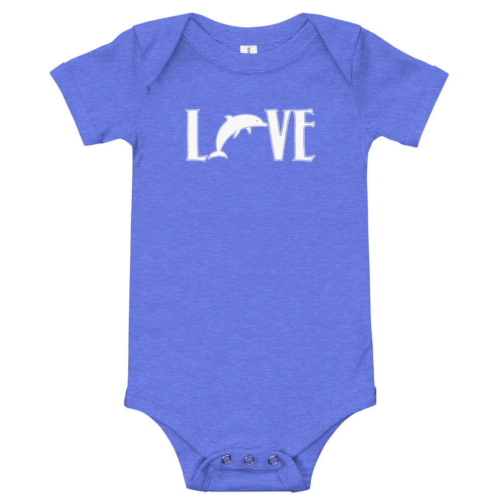 Love Dolphins Baby Onesie
