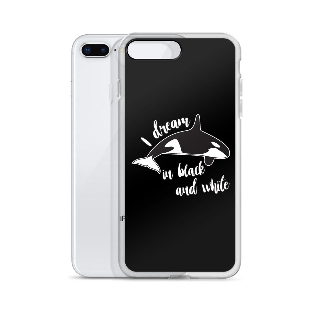Dream in Black and White iPhone Case Black - Splashing Apparel