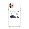 Keep Calm and Love Whales iPhone Case White - Splashing Apparel