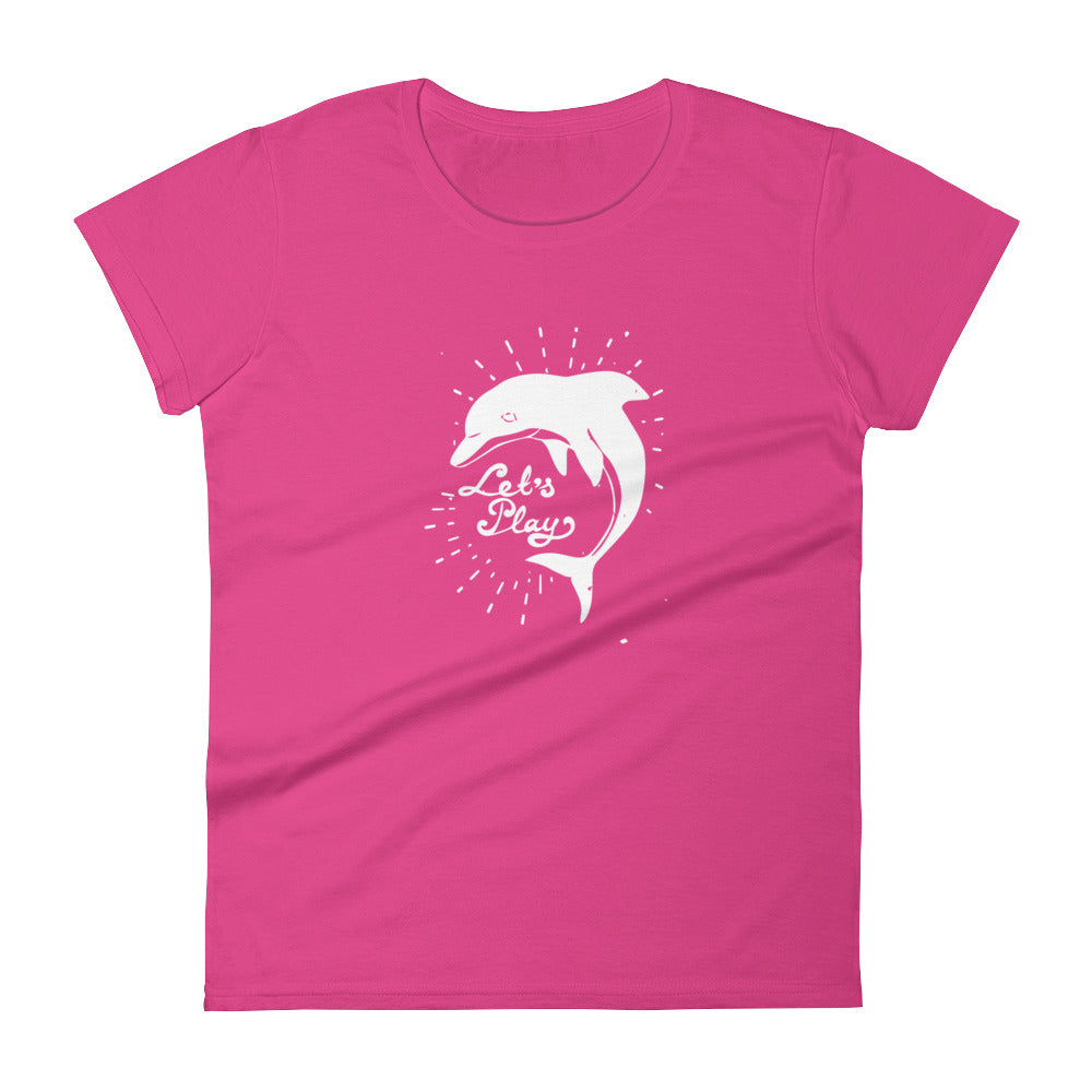 Let's Play Dolphin Women's Shirt - Splashing Apparel