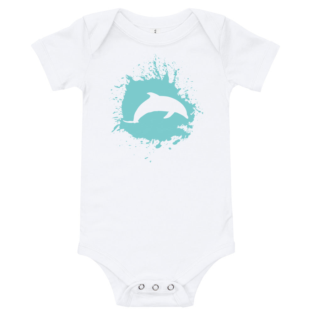 Dolphin Splash Baby Onesie