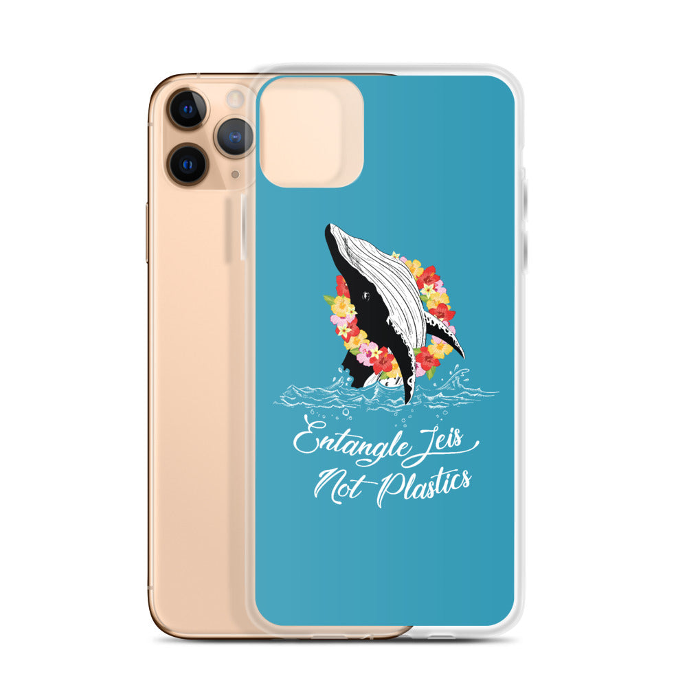 Entangle Leis Not Plastics iPhone Case Blue - Splashing Apparel