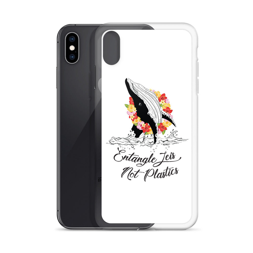 Entangle Leis Not Plastics iPhone Case White - Splashing Apparel